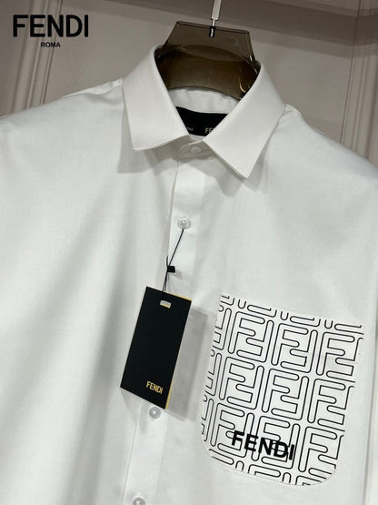 Fendi Pocket Logo Shirt With Premium Box Packing