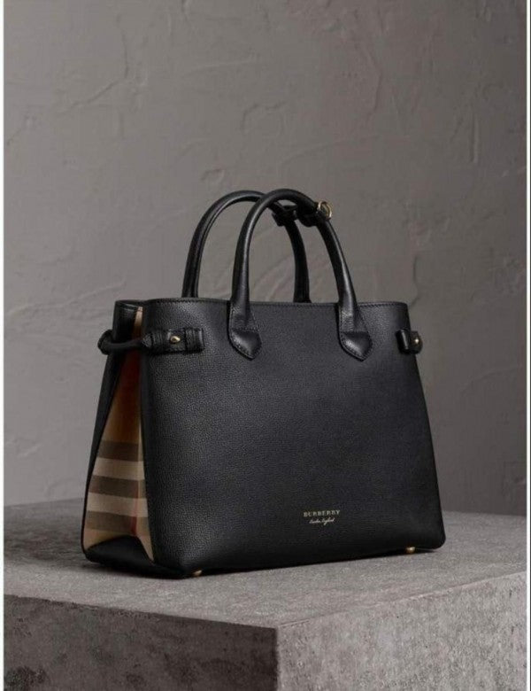 Burberry Medium Banner Handbag With Dust Bag