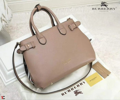 Burberry Medium Banner Handbag With Dust Bag