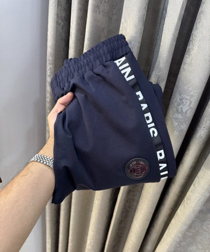 Balmai n Paris White Steel Logo Imported Jogger With Carry Bag
