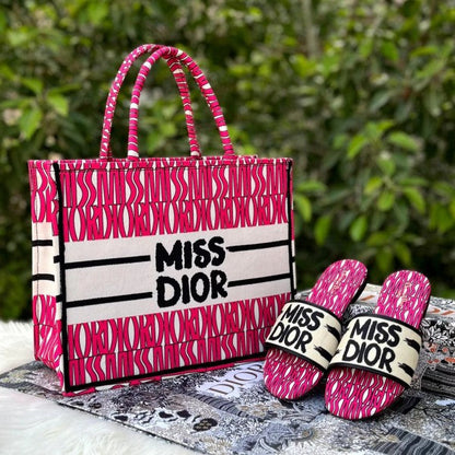 Miss Dior Book Tote With OG Box & Dust Bag & Scarf