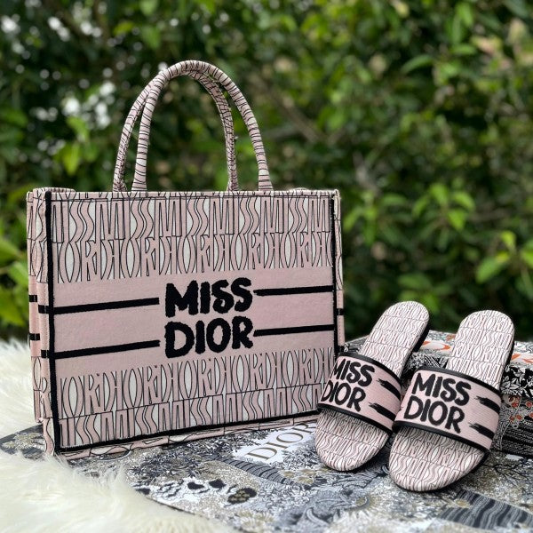 Miss Dior Book Tote With OG Box & Dust Bag & Scarf