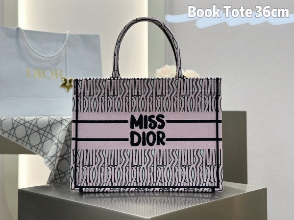 Miss Dior Book Tote With OG Box & Dust Bag & Scarf