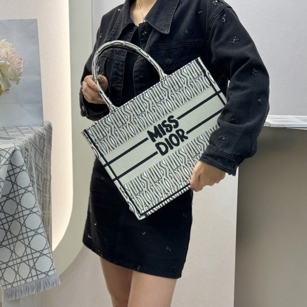 Miss Dior Book Tote With OG Box & Dust Bag & Scarf