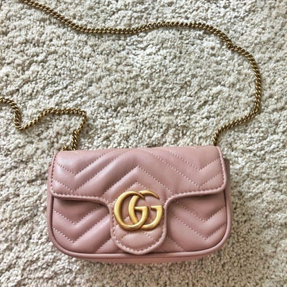 Gucci GG Marmont Mini Matelasse Shoulder Bag With  Box & Dust Bag