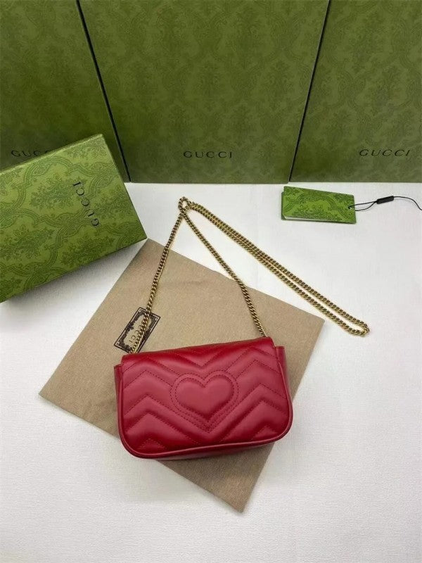 Gucci GG Marmont Mini Matelasse Shoulder Bag With  Box & Dust Bag