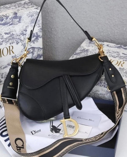 Dior Saddle Premium Leather White With OG Box