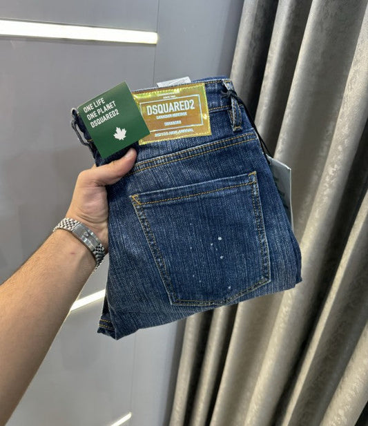Dsquared2 Greenish Ripped Denim