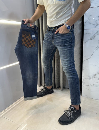 Louis Vuitton Greenish Leather Pocket Denim