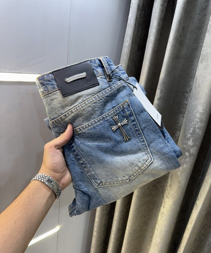 Chrome Hearts Greenish Patch Logo Denim – Embroidered Classic Edition