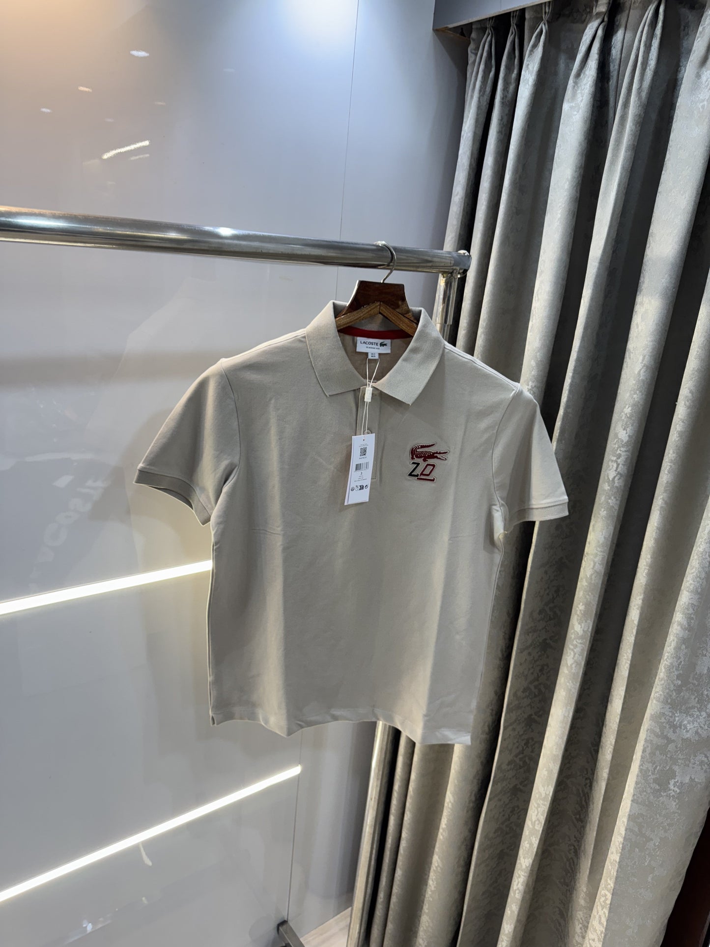 Lacoste Beige Logo Work Classic Polo T-Shirt
