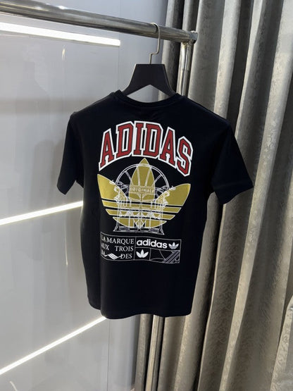 Adidas Black Back Print Premium T-Shirt
