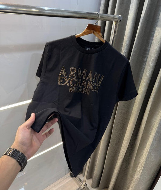 Armani Exchange Black Logo Print T-Shirt