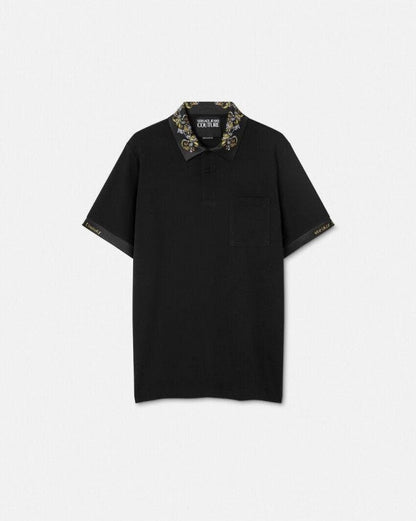 Versace Couture White Collar Logo Imported Polo T-Shirt