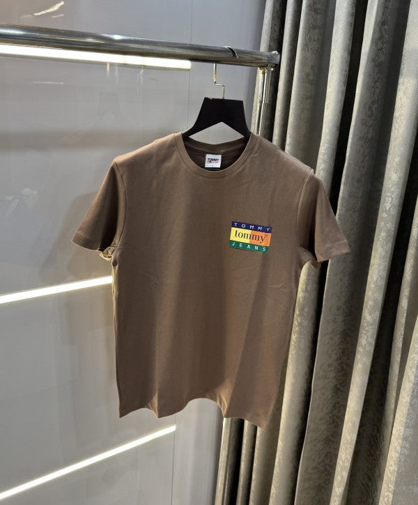 Tommy Hilfiger Brown Logo Print Premium T-Shirt