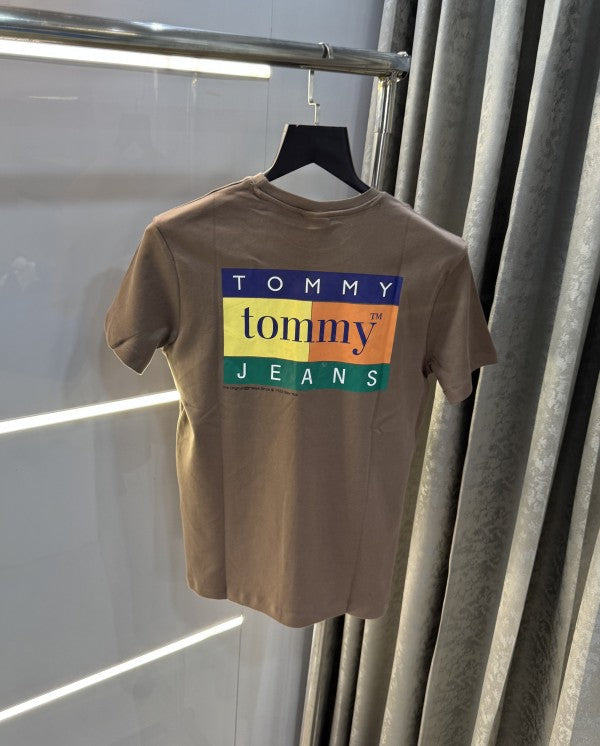 Tommy Hilfiger Brown Logo Print Premium T-Shirt