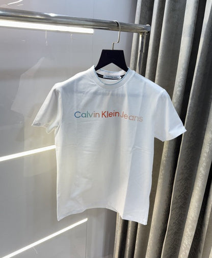 Calvin Klein White Logo Print T-Shirt