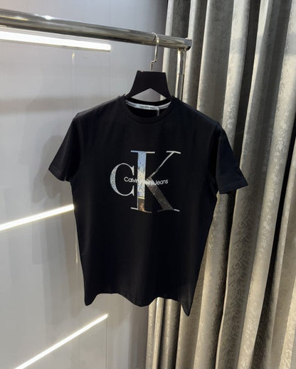 Calvin Klein Black Front Print T-Shirt