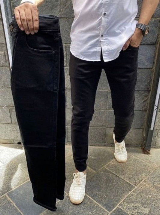 Armani Jet Black Imported Premium Hyperflex Denim