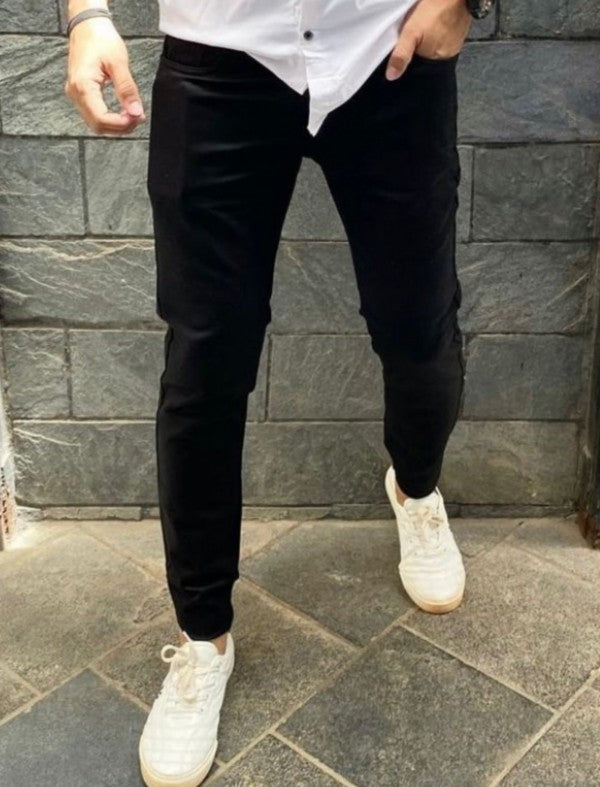 Armani Jet Black Imported Premium Hyperflex Denim