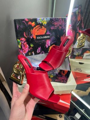 Dolce & Gabbana High heel Gold Sandals With OG Box