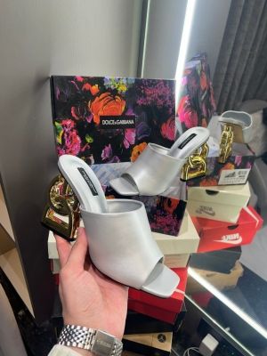 Dolce & Gabbana High heel Gold Sandals With OG Box
