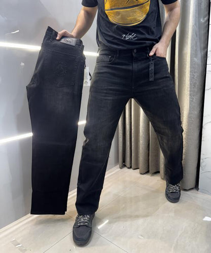 Moose Knuckles Carbon Black Imported Premium Straight Fit Denim