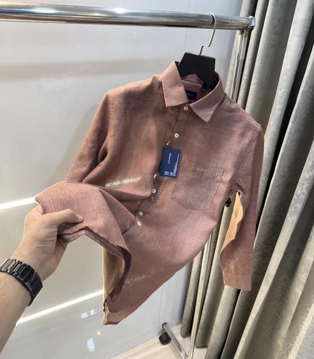 Gant Brown Premium Classic Linen Shirt