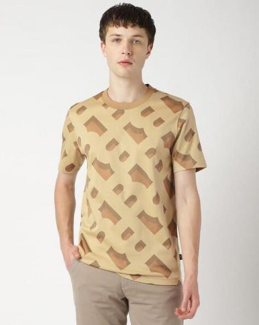 Hugo Boss Beige Monogram Premium T-Shirt