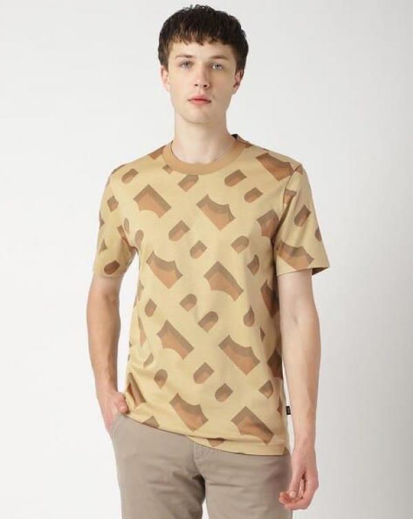 Hugo Boss Beige Monogram Premium T-Shirt