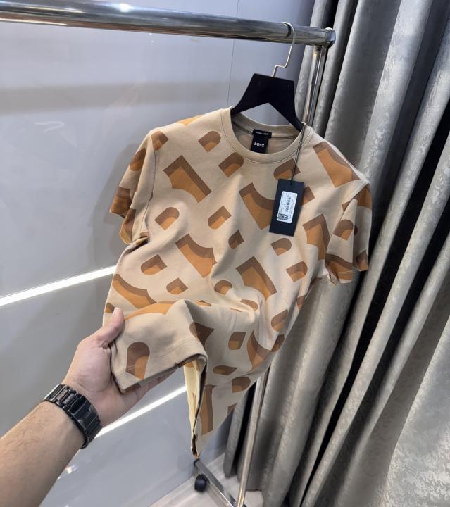 Hugo Boss Beige Monogram Premium T-Shirt