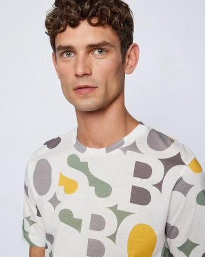 Hugo Boss White Monogram Premium T-Shirt
