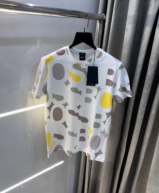 Hugo Boss White Monogram Premium T-Shirt