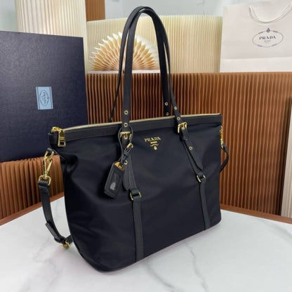 Prada Tessuto Saffiano Top Zip Premium Tote Bag With OG Box & Dust Bag