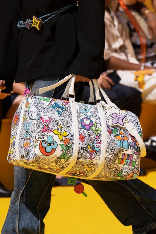 LOU-IS VU-IT-TON KEEPALL BANDOULIERE CHARACTER DUFFLE BAG