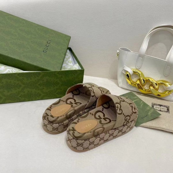 Gucci GG Marmont Platform Slide Sandal