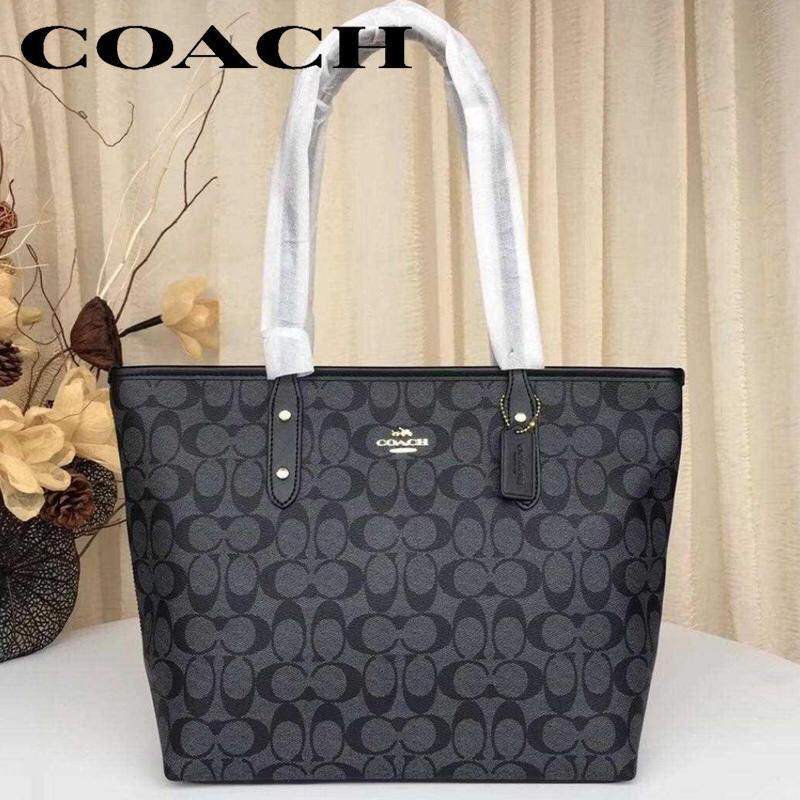 Coach High Quality leather Tote with Big Coach