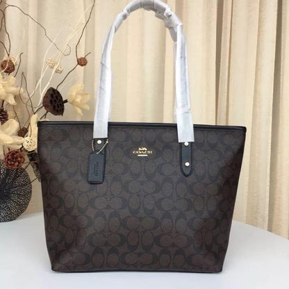 Coach High Quality leather Tote with Big Coach