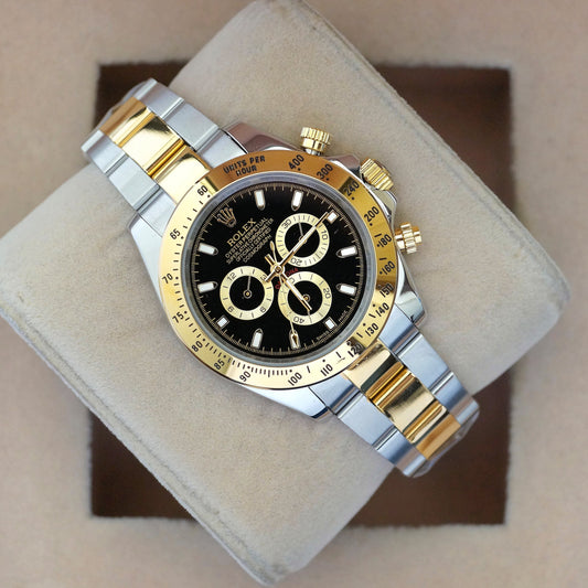 Rolex Daytona NEW 2023 Black Dial Two Tone Yellow Gold - LABLEWHORE.COM