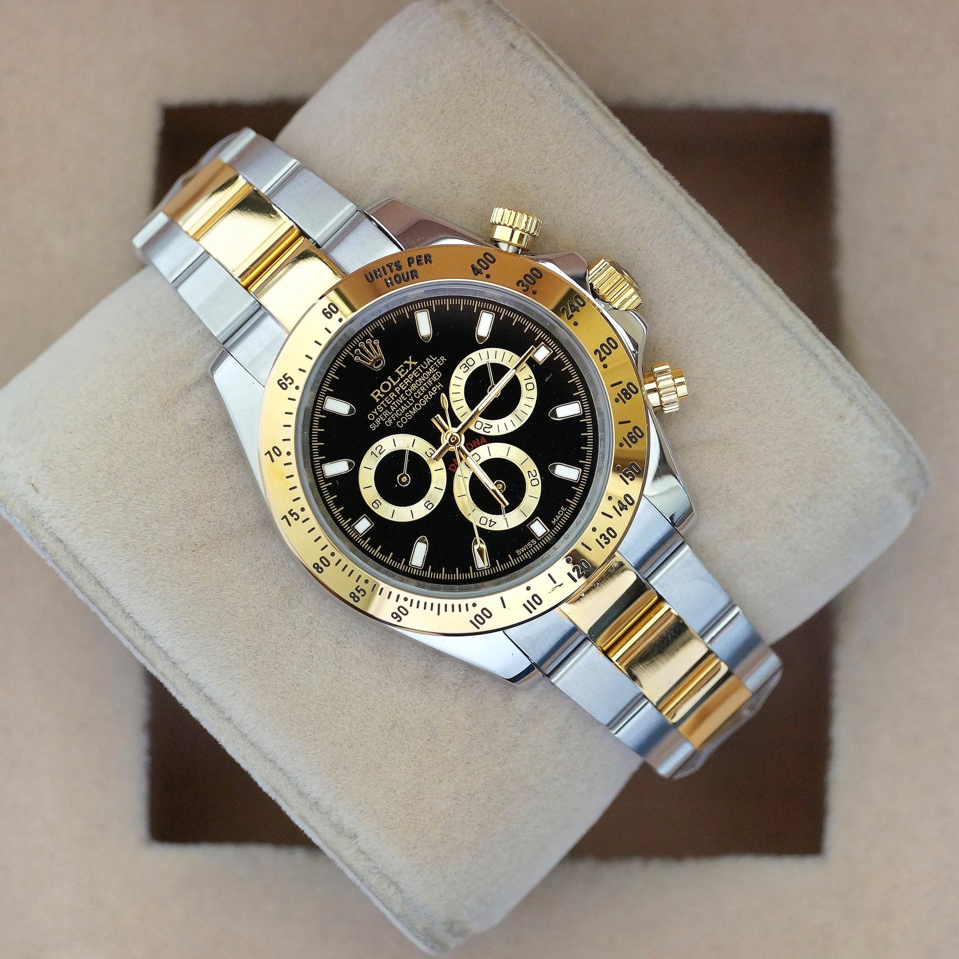 Rolex Daytona NEW 2023 Black Dial Two Tone Yellow Gold - LABLEWHORE.COM