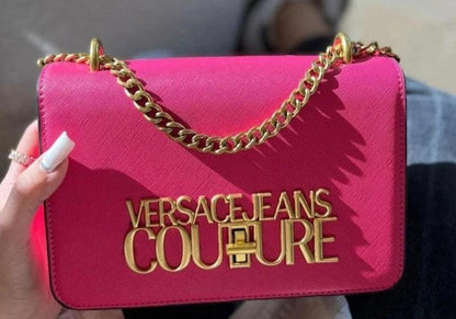 Versace Jeans Couture Saffiano Lock Crossbody Bag