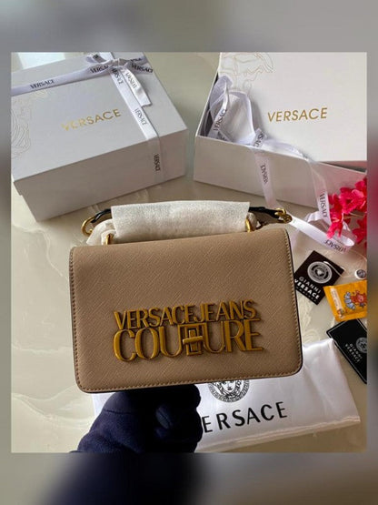 Versace Jeans Couture Saffiano Lock Crossbody Bag