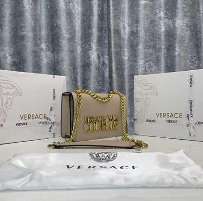 Versace Jeans Couture Saffiano Lock Crossbody Bag