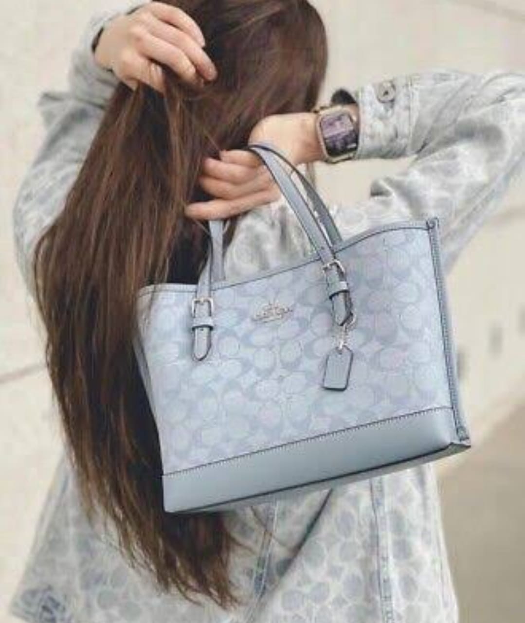 Coach Mollie Tote 25 Denim