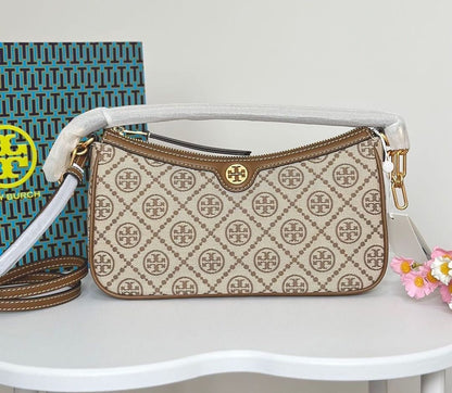 Tory Burch T Monogram Jacquard Shoulder Bags