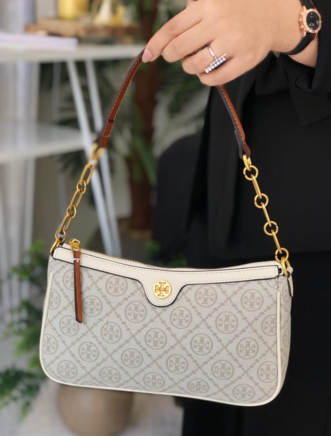 Tory Burch T Monogram Jacquard Shoulder Bags