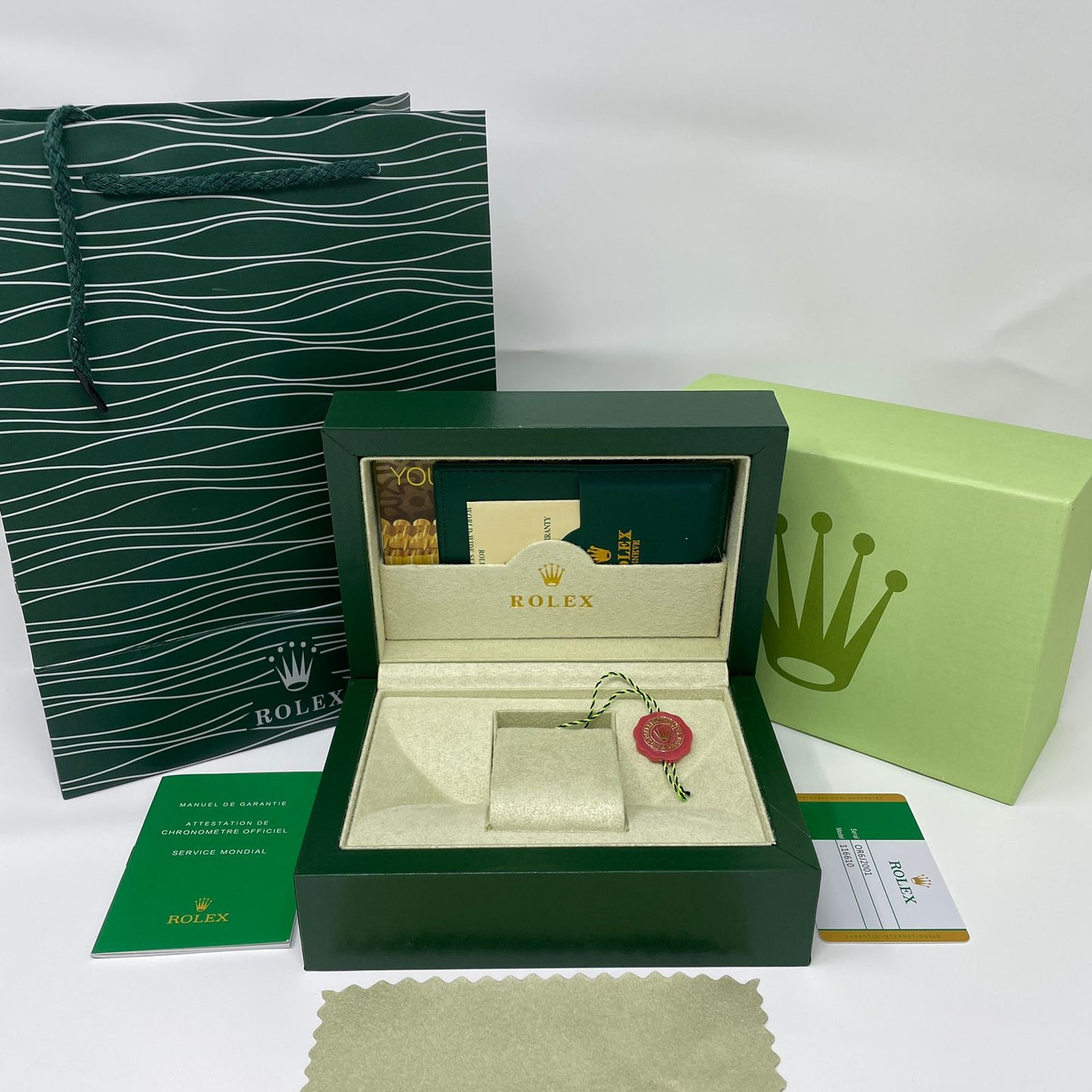 Rolex Open Heart Gold & Green