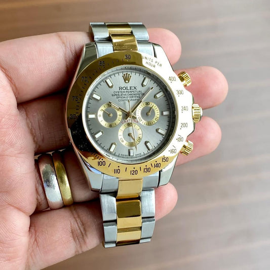 Rolex Daytona 40 Steel Gold Zenith Grey Dial - LABLEWHORE.COM