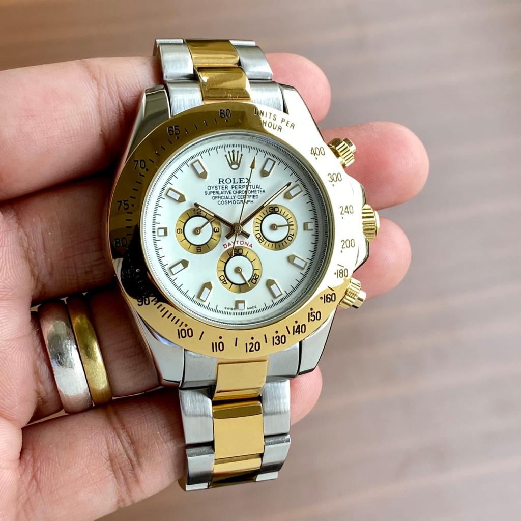 Rolex Daytona NEW 2023 White Dial Two Tone Yellow Gold - LABLEWHORE.COM