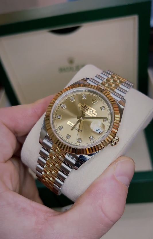 Rolex DateJust Dual Gold Silver